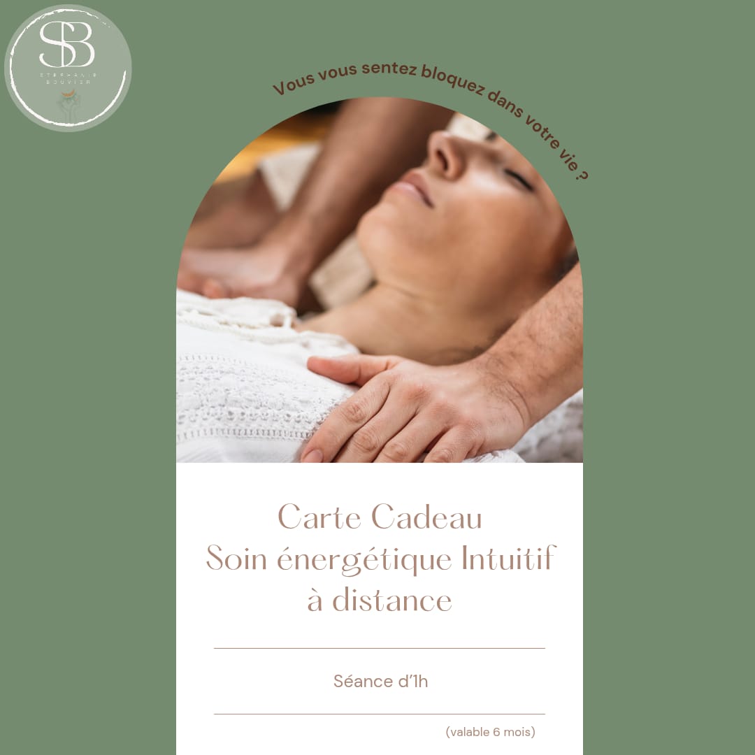 Carte cadeau Soin énergétique intuitif à distance 1h